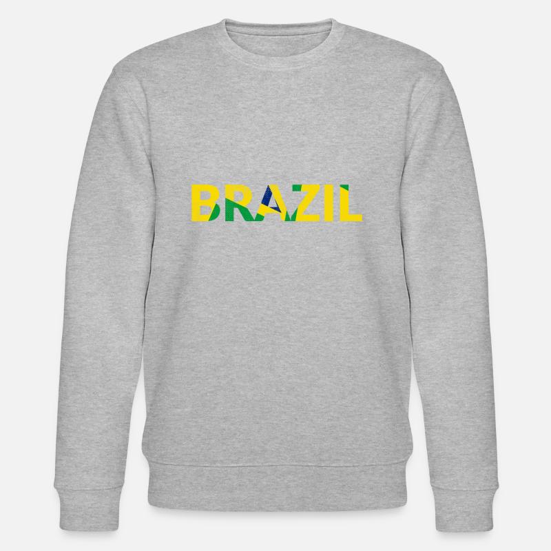 Brésil, Brésil, Brésiliens, drapeau, drapeaux - Sweat bio CHANGER Stanley/Stella Unisexe - gris chiné