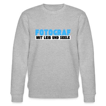 Fotograf mit Leib und Seele - Stanley/Stella Unisex Bio-Sweatshirt CHANGER  - Grau meliert - Vorne - Nik (191cm) & Marisol (170cm)