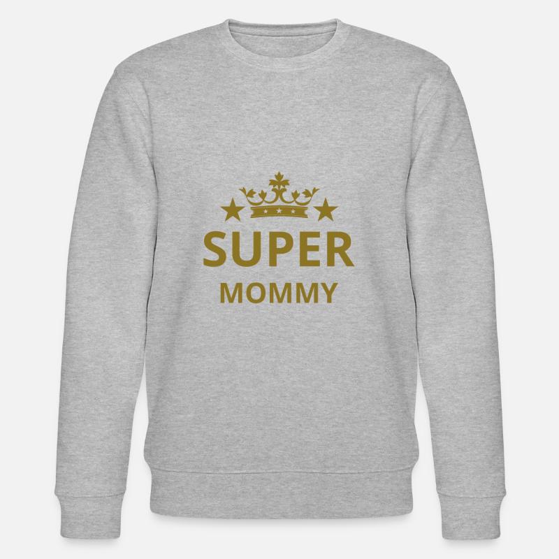 Super Mommy - Stanley/Stella Unisex Bio-Sweatshirt CHANGER  - Grau meliert