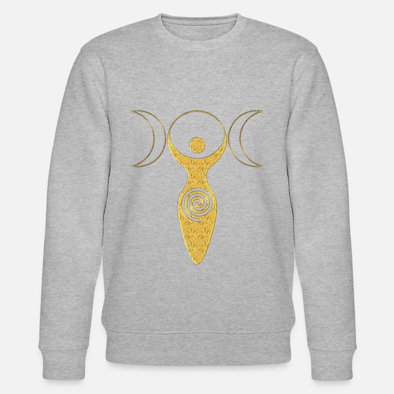 Dreifach Göttinnen Mond Mutter Der Erde 3 - Stanley/Stella Unisex Bio-Sweatshirt CHANGER  - Grau meliert