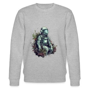 Un astronaute envahi par les plantes - Surréaliste - Sweat bio CHANGER Stanley/Stella Unisexe - gris chiné - Devant - Nik (191cm) & Marisol (170cm)