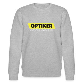 Optiker mit Leib und Seele - Stanley/Stella Unisex Bio-Sweatshirt CHANGER  - Grau meliert - Vorne - Nik (191cm) & Marisol (170cm)