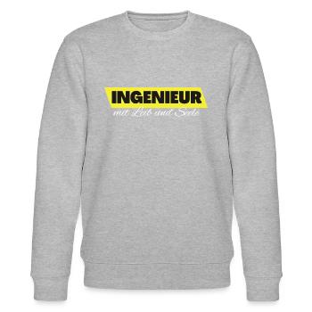 Ingenieur mit Leib und Seele - Stanley/Stella Unisex Bio-Sweatshirt CHANGER  - Grau meliert - Vorne - Nik (191cm) & Marisol (170cm)