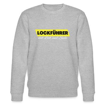 Lockführer mit Leib und Seele - Stanley/Stella Unisex Bio-Sweatshirt CHANGER  - Grau meliert - Vorne - Nik (191cm) & Marisol (170cm)