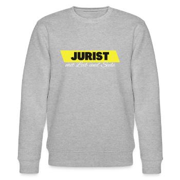 Jurist mit Leib und Seele - Stanley/Stella Unisex Bio-Sweatshirt CHANGER  - Grau meliert - Vorne - Nik (191cm) & Marisol (170cm)