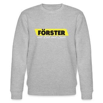 Förster mit Leib und Seele - Stanley/Stella Unisex Bio-Sweatshirt CHANGER  - Grau meliert - Vorne - Nik (191cm) & Marisol (170cm)
