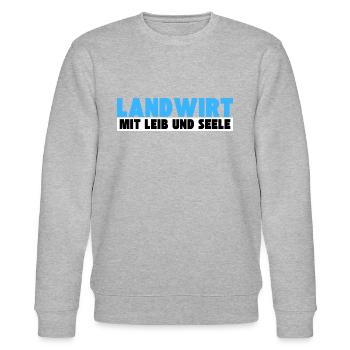 Landwirt mit Leib und Seele - Stanley/Stella Unisex Bio-Sweatshirt CHANGER  - Grau meliert - Vorne - Nik (191cm) & Marisol (170cm)