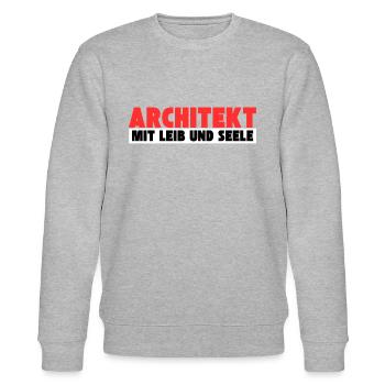 Architekt mit Leib und Seele - Stanley/Stella Unisex Bio-Sweatshirt CHANGER  - Grau meliert - Vorne - Nik (191cm) & Marisol (170cm)