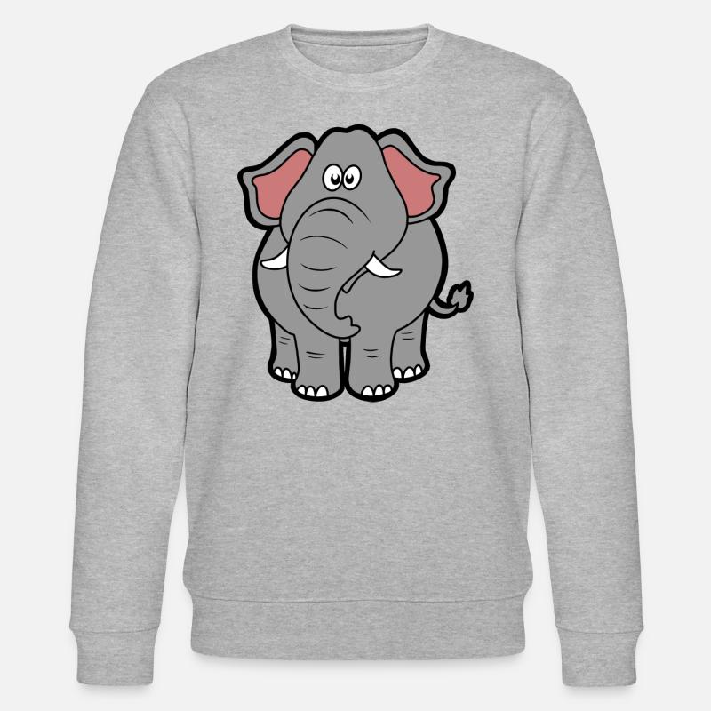 Elefant - Stanley/Stella Unisex Bio-Sweatshirt CHANGER  - Grau meliert