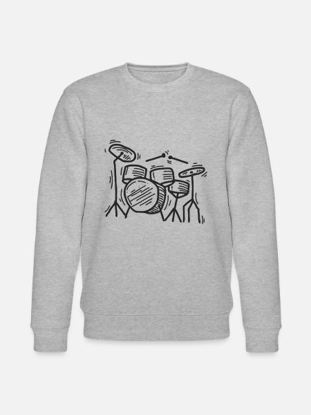 Batterie Drummer - Stanley/Stella CHANGER Unisex Organic Sweatshirt - heather grey