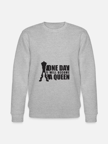 Chess Queen Game Gift - Stanley/Stella CHANGER Unisex Organic Sweatshirt - heather grey