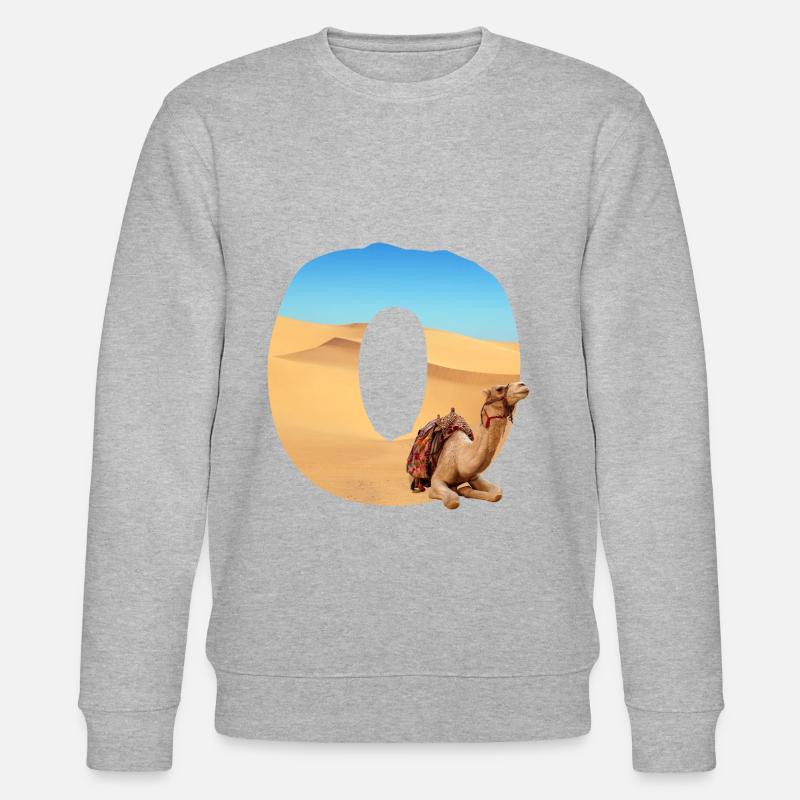 wüste mit kamel o - Stanley/Stella Unisex Bio-Sweatshirt CHANGER  - Grau meliert