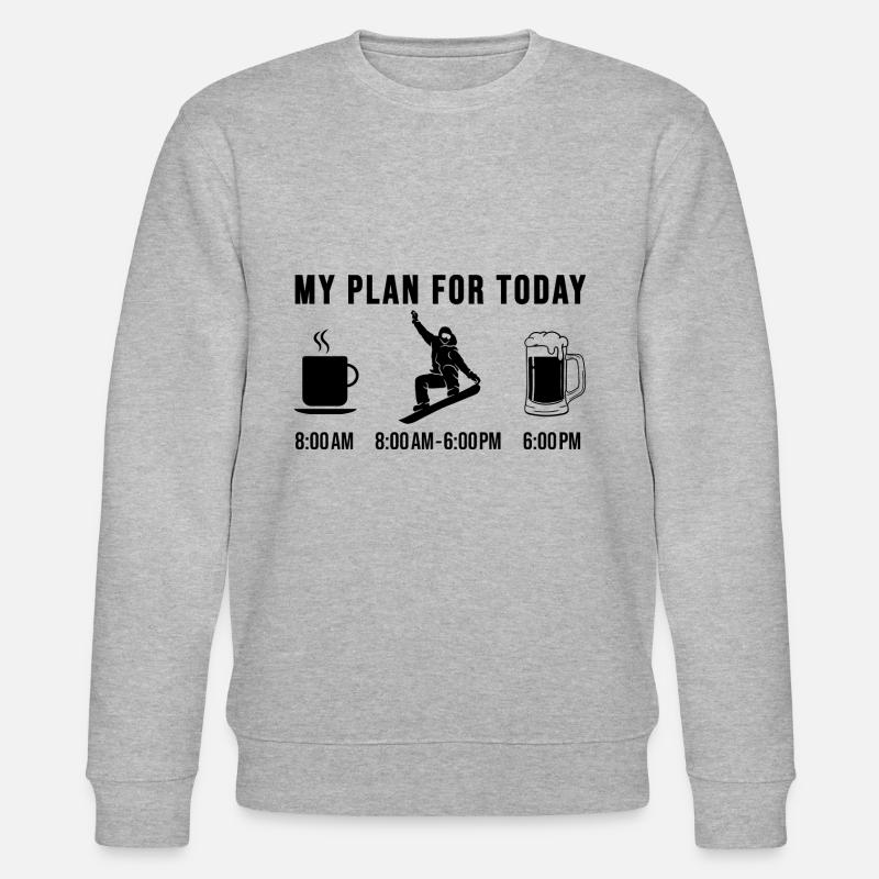 Snowboarder Snowboarding Snowboardsprung - Stanley/Stella Unisex Bio-Sweatshirt CHANGER  - Grau meliert