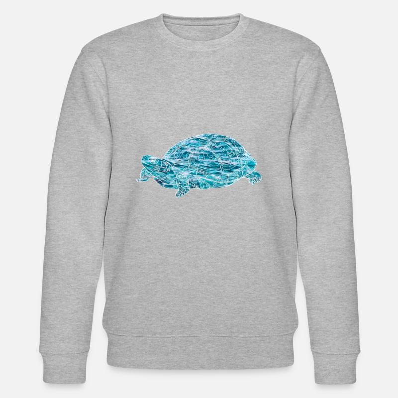 turtle, toad, animals, nature - Stanley/Stella CHANGER Unisex Organic Sweatshirt - heather grey