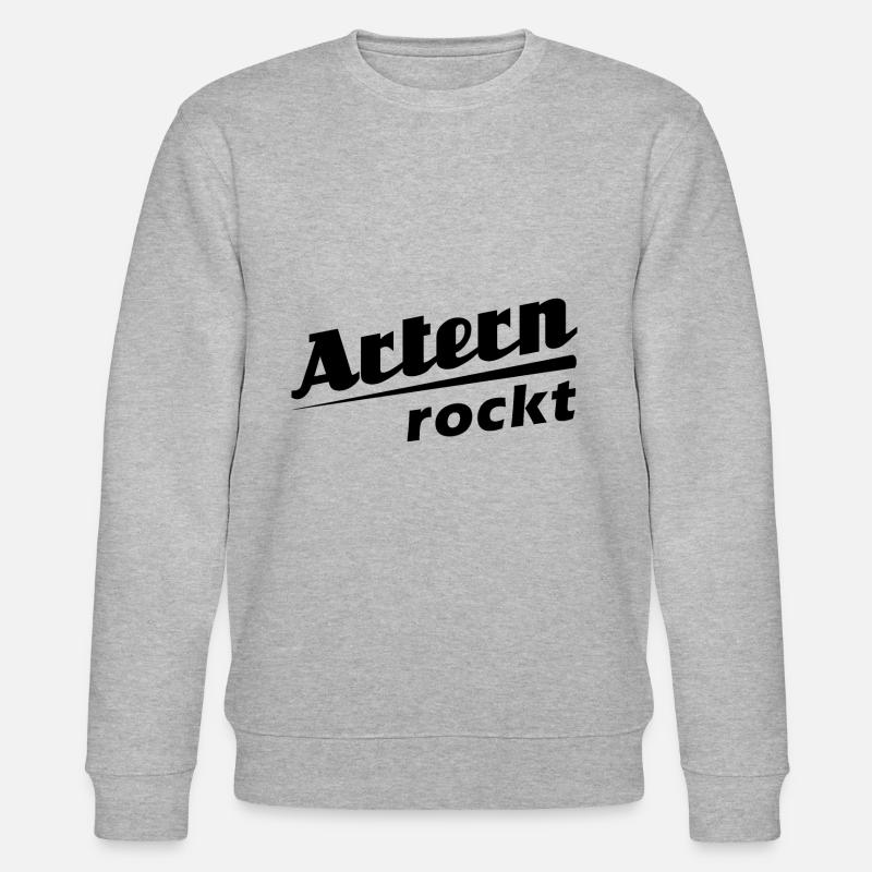 Artern rockt - Textdesign mit Stadtnamen - Stanley/Stella Unisex Bio-Sweatshirt CHANGER - Grau meliert