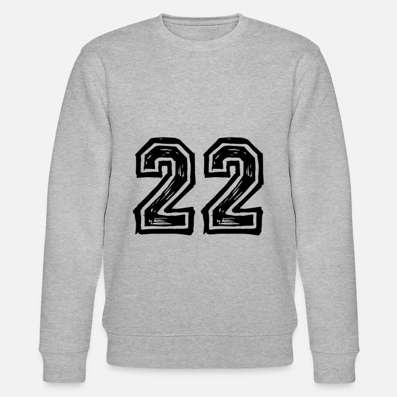 22 Nombre de maillot - Sweat bio CHANGER Stanley/Stella Unisexe - gris chiné