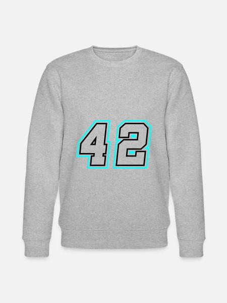 42 Zahl symbol - Stanley/Stella Unisex Bio-Sweatshirt CHANGER  - Grau meliert
