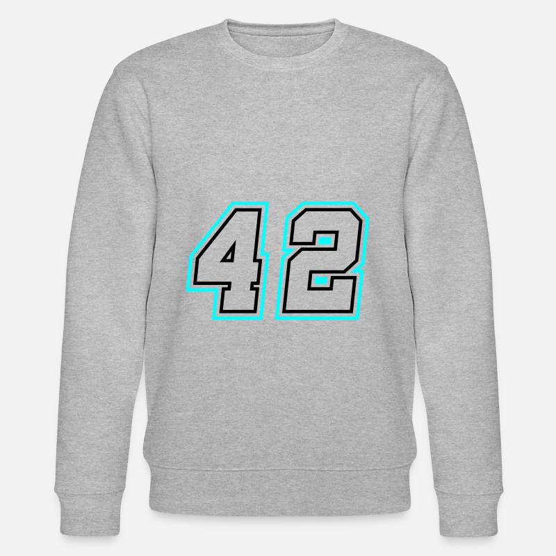 42 number symbol - Stanley/Stella CHANGER Unisex Organic Sweatshirt - heather grey