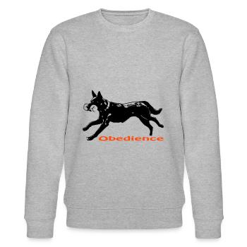 Obedience Kelpie - Stanley/Stella Unisex Bio-Sweatshirt CHANGER  - Grau meliert - Vorne - Nik (191cm) & Marisol (170cm)