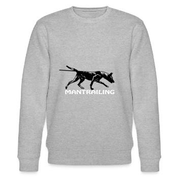 Mantrailing with Malinois - Stanley/Stella CHANGER Unisex Organic Sweatshirt - heather grey - Front - Nik (191cm) & Marisol (170cm)