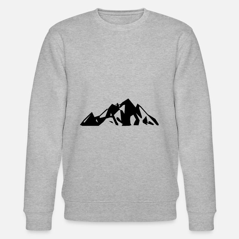 berge symbol - Stanley/Stella Unisex Bio-Sweatshirt CHANGER  - Grau meliert
