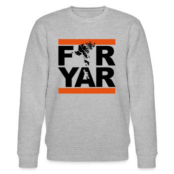 Färöer Logo - Stanley/Stella Unisex Bio-Sweatshirt CHANGER  - Grau meliert - Vorne - Nik (191cm) & Marisol (170cm)