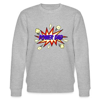 Power dad - Stanley/Stella CHANGER Unisex Organic Sweatshirt - heather grey - Front - Nik (191cm) & Marisol (170cm)