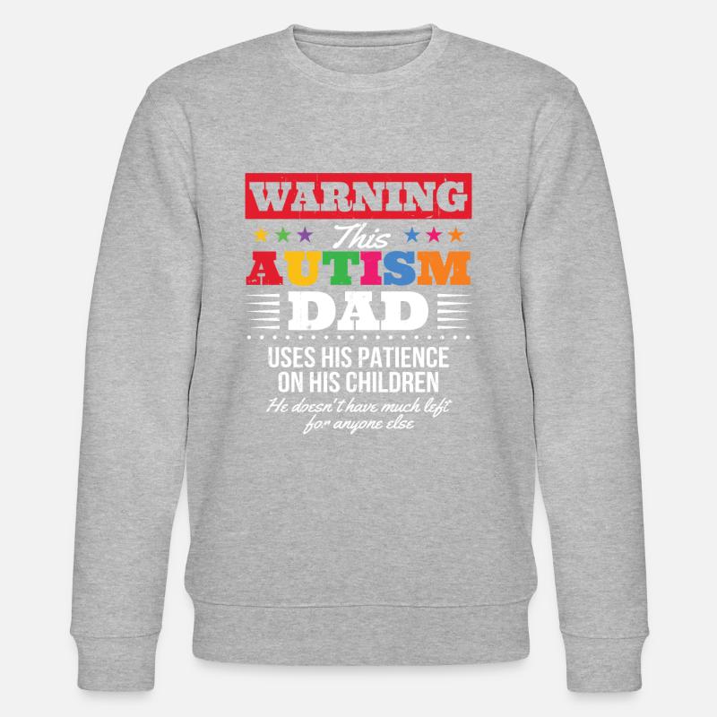 Papa autiste - Sweat bio CHANGER Stanley/Stella Unisexe - gris chiné