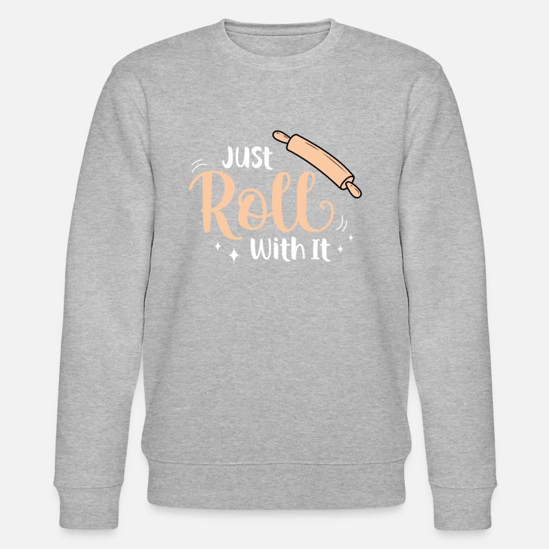 Bäcker Bäckerein Backwaren Backen Geschenk - Stanley/Stella Unisex Bio-Sweatshirt CHANGER  - Grau meliert