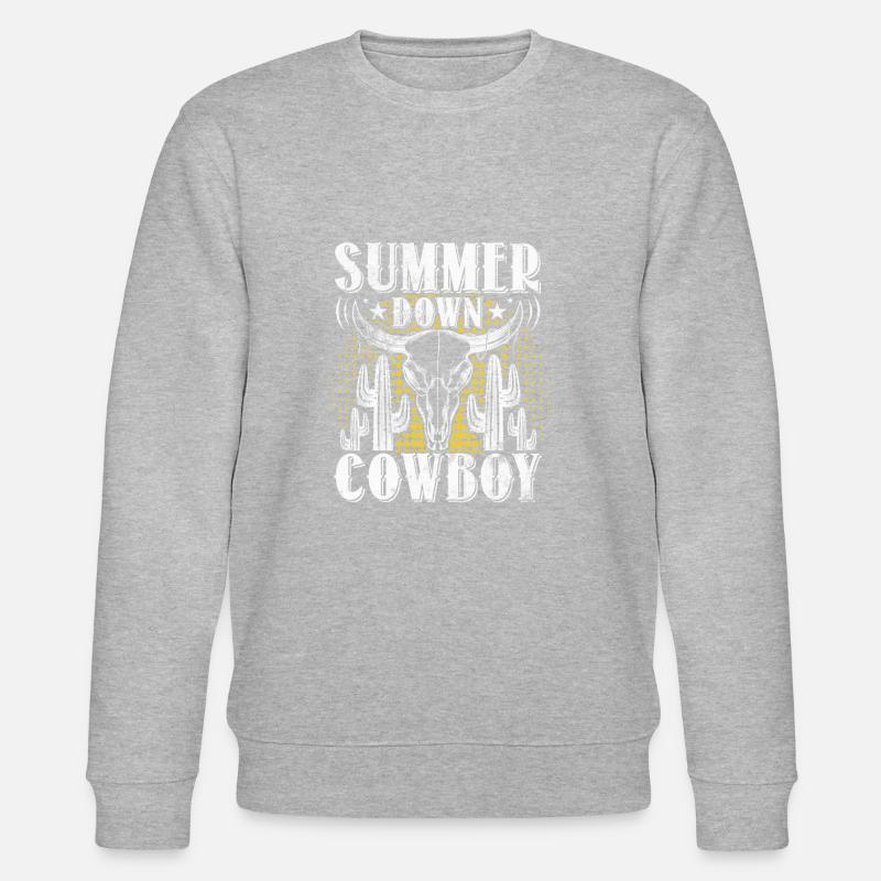 Cowboy - Stanley/Stella Unisex Bio-Sweatshirt CHANGER  - Grau meliert
