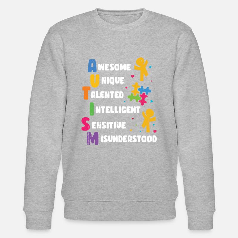 Autismus - Stanley/Stella Unisex Bio-Sweatshirt CHANGER - Grau meliert