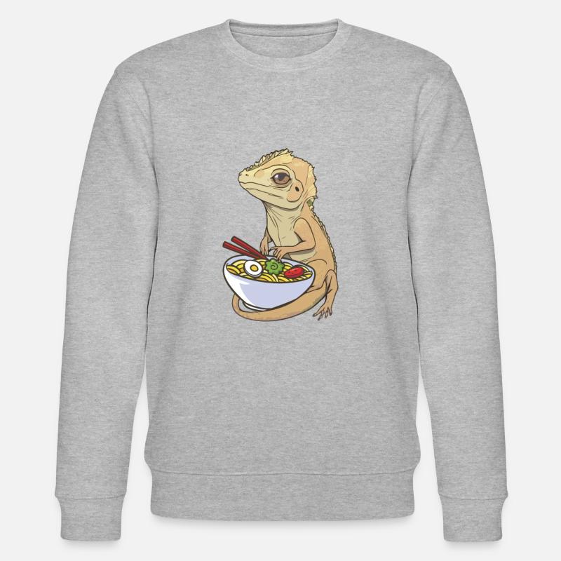 Gecko Salamander Lizard Reptile Gift - Stanley/Stella CHANGER Unisex Organic Sweatshirt - heather grey