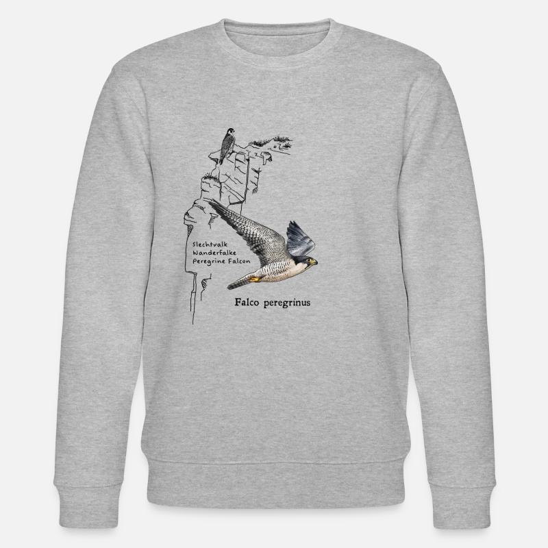 Wanderfalke - Stanley/Stella Unisex Bio-Sweatshirt CHANGER  - Grau meliert