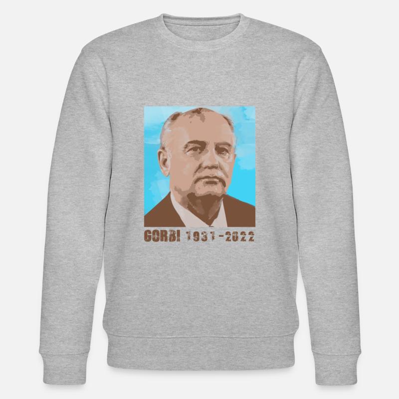 gorbi,graffiti,Michail Gorbatschow,Gorbatschow - Stanley/Stella Unisex Bio-Sweatshirt CHANGER - Grau meliert