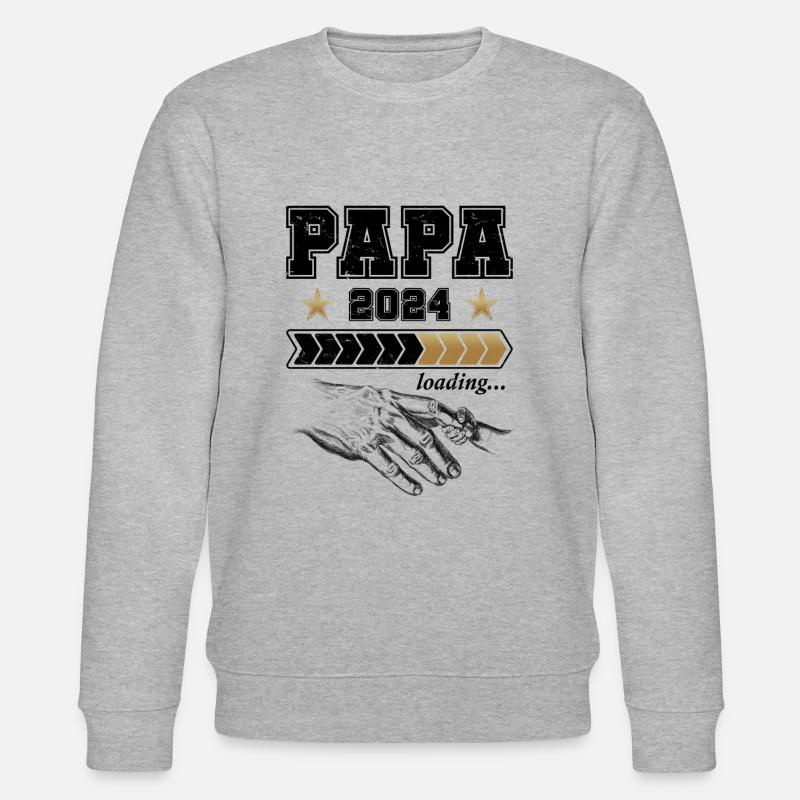 Werdender Papa 2024 Loading - Stanley/Stella Unisex Bio-Sweatshirt CHANGER  - Grau meliert