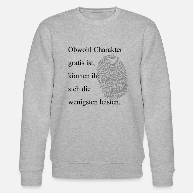 Charakter ist gratis - Stanley/Stella Unisex Bio-Sweatshirt CHANGER  - Grau meliert