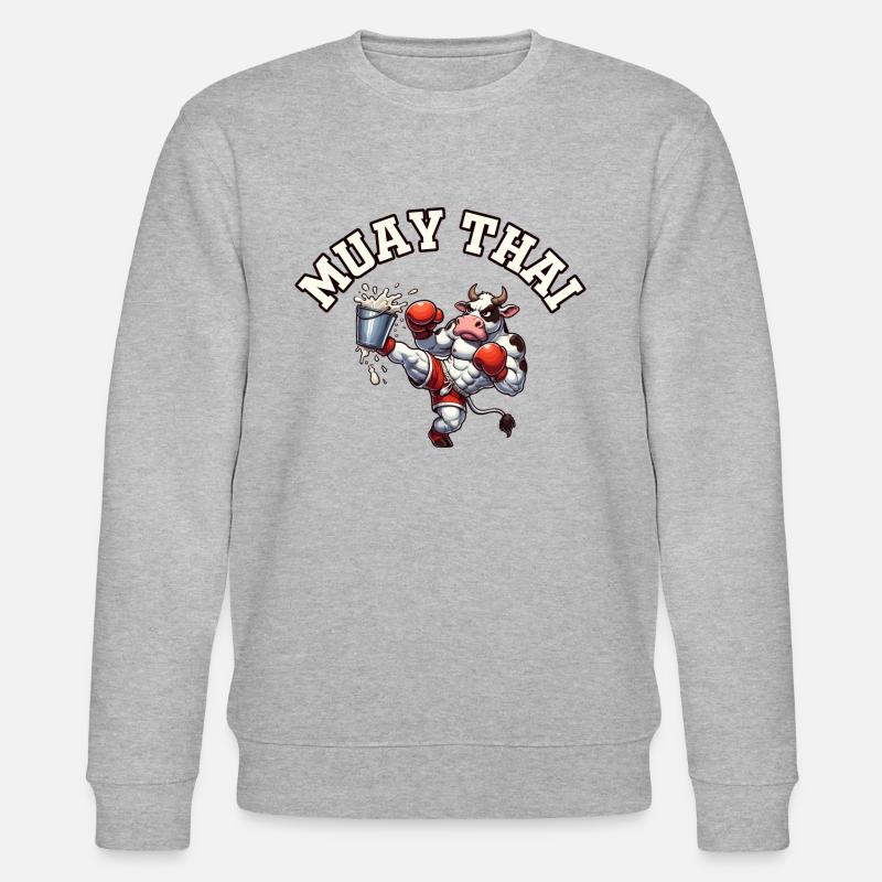 Vache Muay Thai - Sweat bio CHANGER Stanley/Stella Unisexe - gris chiné