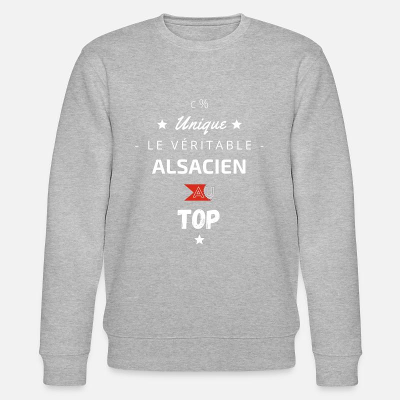 le véritable Alsacien au top - Sweat bio CHANGER Stanley/Stella Unisexe - gris chiné