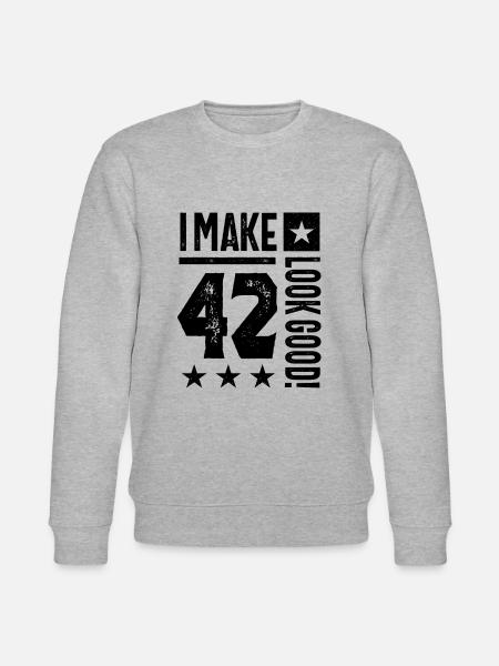 42 år gammel gave | 42. fødselsdagsgaveideer - Herrer - Stanley/Stella økologisk unisex-sweatshirt CHANGER - grå meleret
