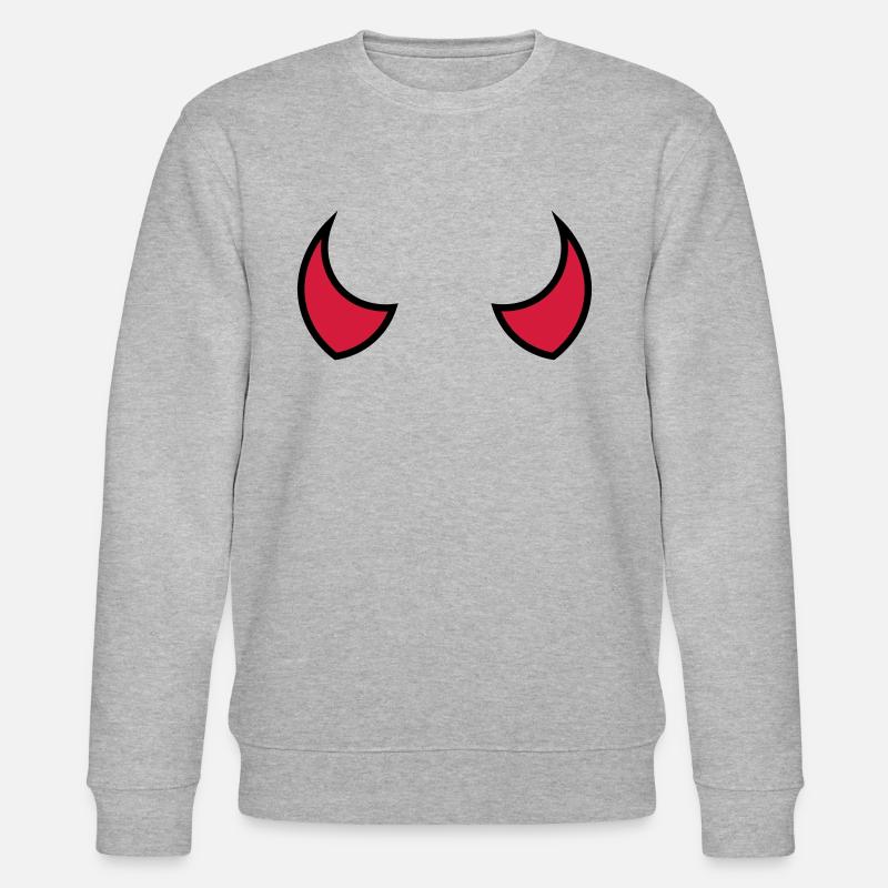 Teufelshörner - devil horns - cornes du diable - Stanley/Stella Unisex Bio-Sweatshirt CHANGER  - Grau meliert