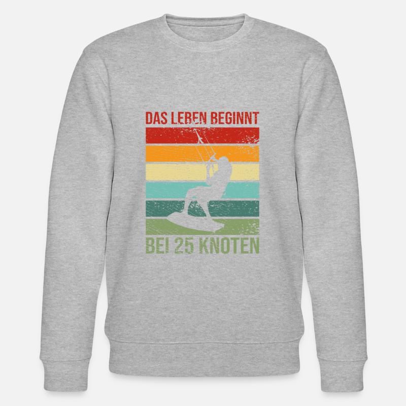 Kitesurfen - Stanley/Stella Unisex Bio-Sweatshirt CHANGER  - Grau meliert