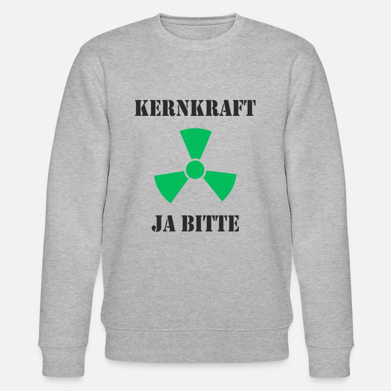 Kernkraft, Ja bitte - Stanley/Stella Unisex Bio-Sweatshirt CHANGER  - Grau meliert