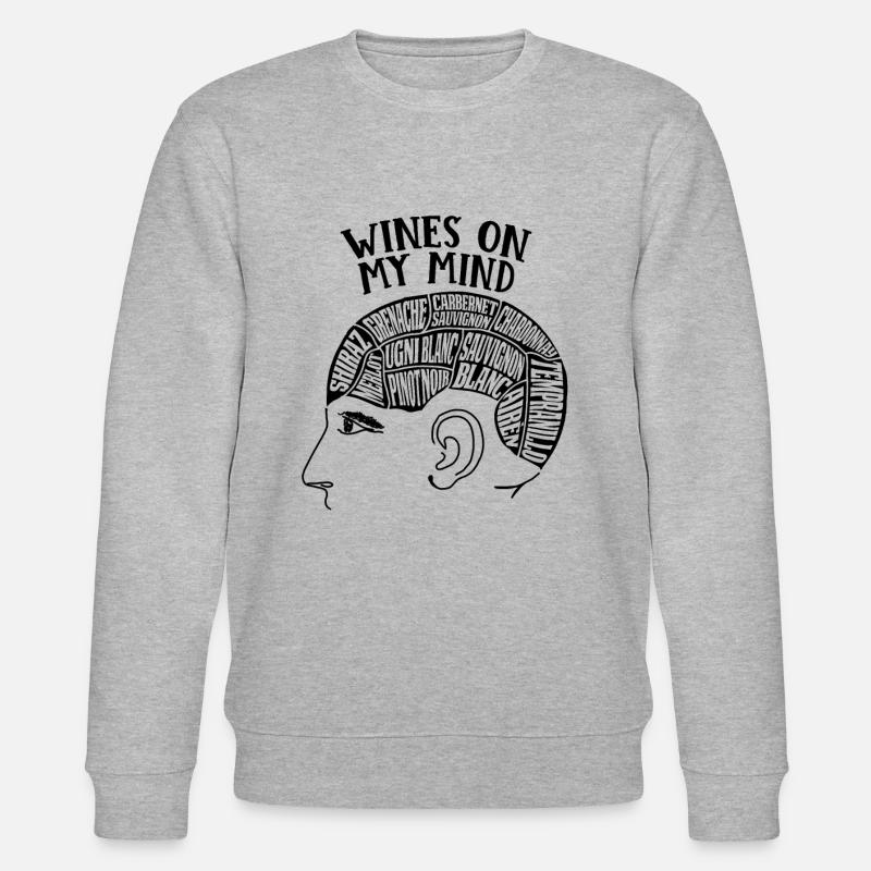 Wine Drinking for Wine Lovers Design - Stanley/Stella Unisex Bio-Sweatshirt CHANGER  - Grau meliert
