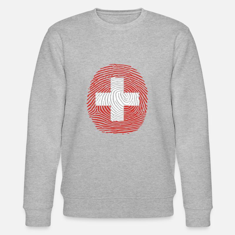 Empreinte digitale du drapeau suisse - Sweat bio CHANGER Stanley/Stella Unisexe - undefined