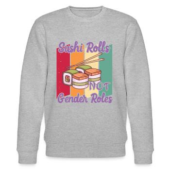 Geschlechter Gleichstellung - Gleichberechtigung - Stanley/Stella Unisex Bio-Sweatshirt CHANGER  - Grau meliert - Vorne - Nik (191cm) & Marisol (170cm)