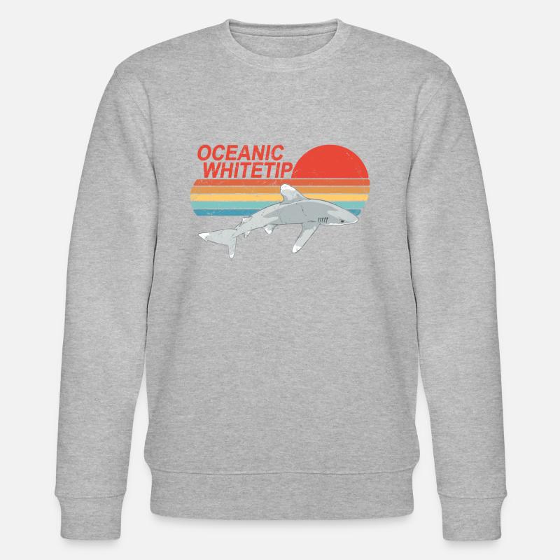 Longimanus Requin à pointes blanches - Sweat bio CHANGER Stanley/Stella Unisexe - gris chiné