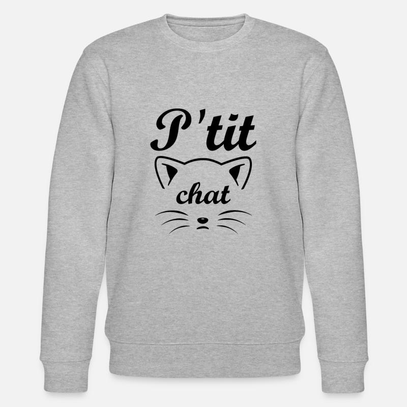 p'tit chat pull claire - Sweat bio CHANGER Stanley/Stella Unisexe - gris chiné