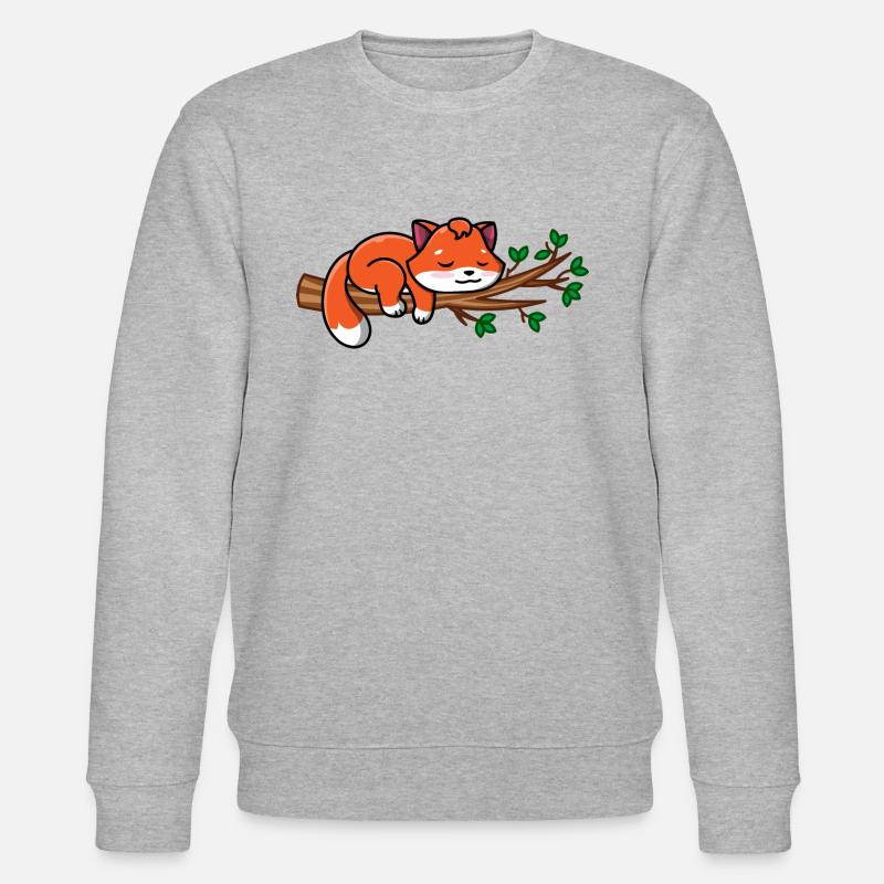 Fuchs / Fox / renard / Füchslein / Geschenkidee - Stanley/Stella Unisex Bio-Sweatshirt CHANGER  - Grau meliert