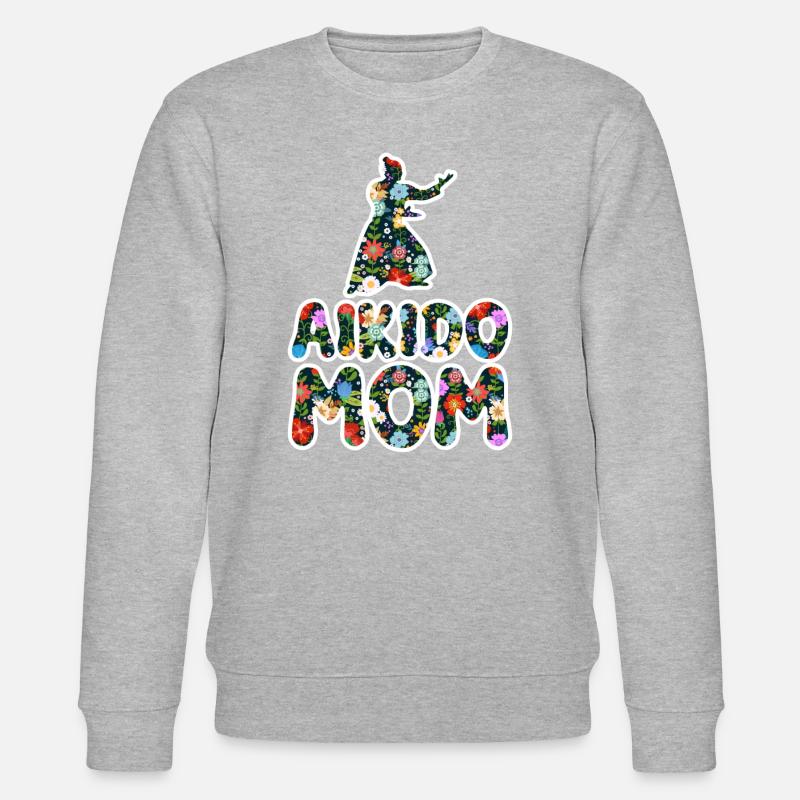 Aikido Mama - Stanley/Stella Unisex Bio-Sweatshirt CHANGER  - Grau meliert