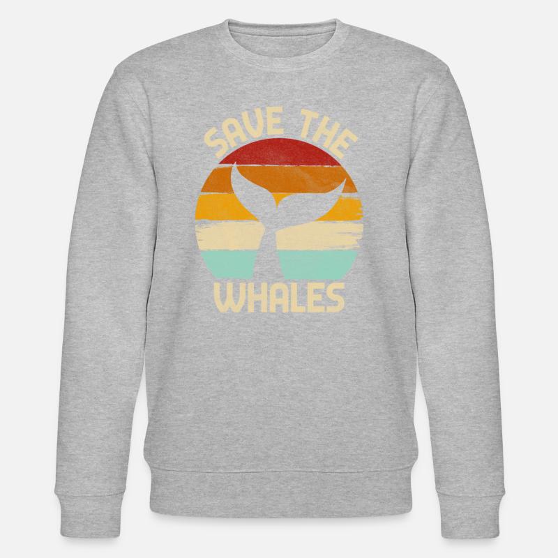 Rettet die Wale - Stanley/Stella Unisex Bio-Sweatshirt CHANGER  - Grau meliert